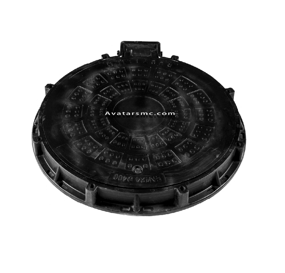 EN124 D400 SMC COMPOSITE ROUND MANHOLE COVER

