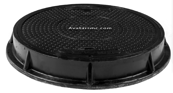 EN124 D400 SMC COMPOSITE ROUND MANHOLE COVER

